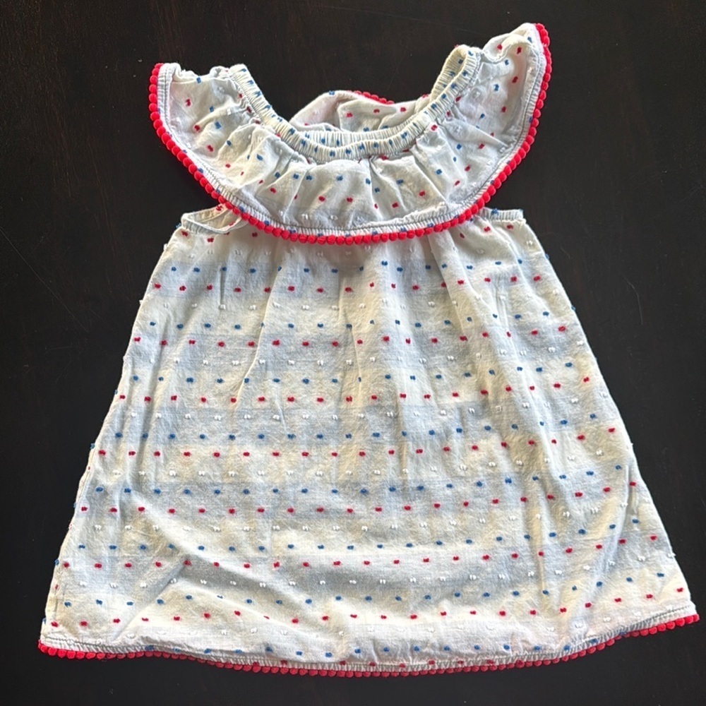 Cat & Jack White and Red Off-the-Shoulder Sundress - Picture 1 of 2